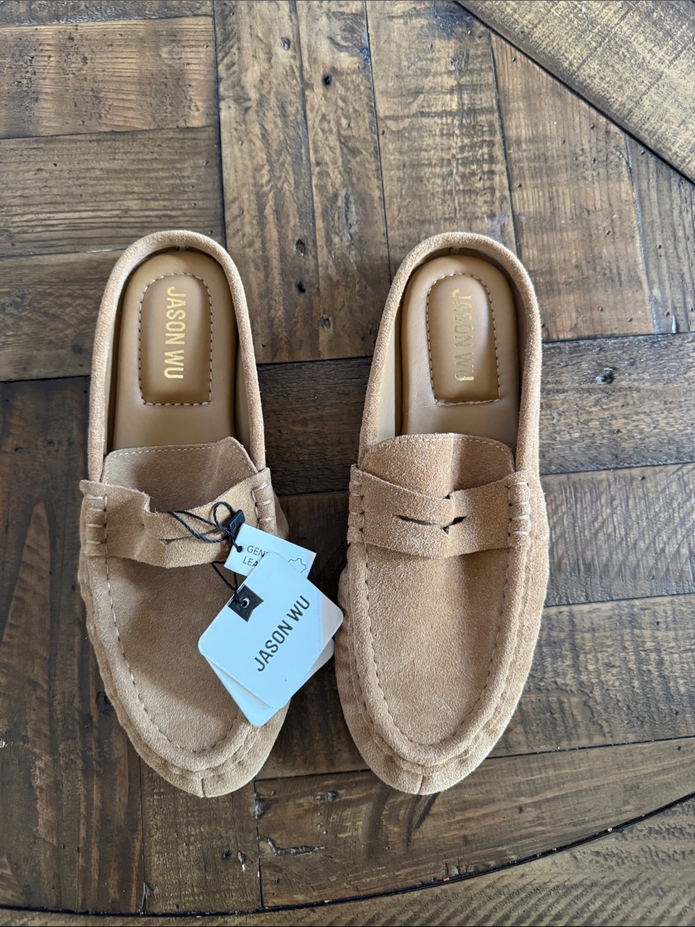 Jason Wu Women’s Camel Suede Penny Loafers
